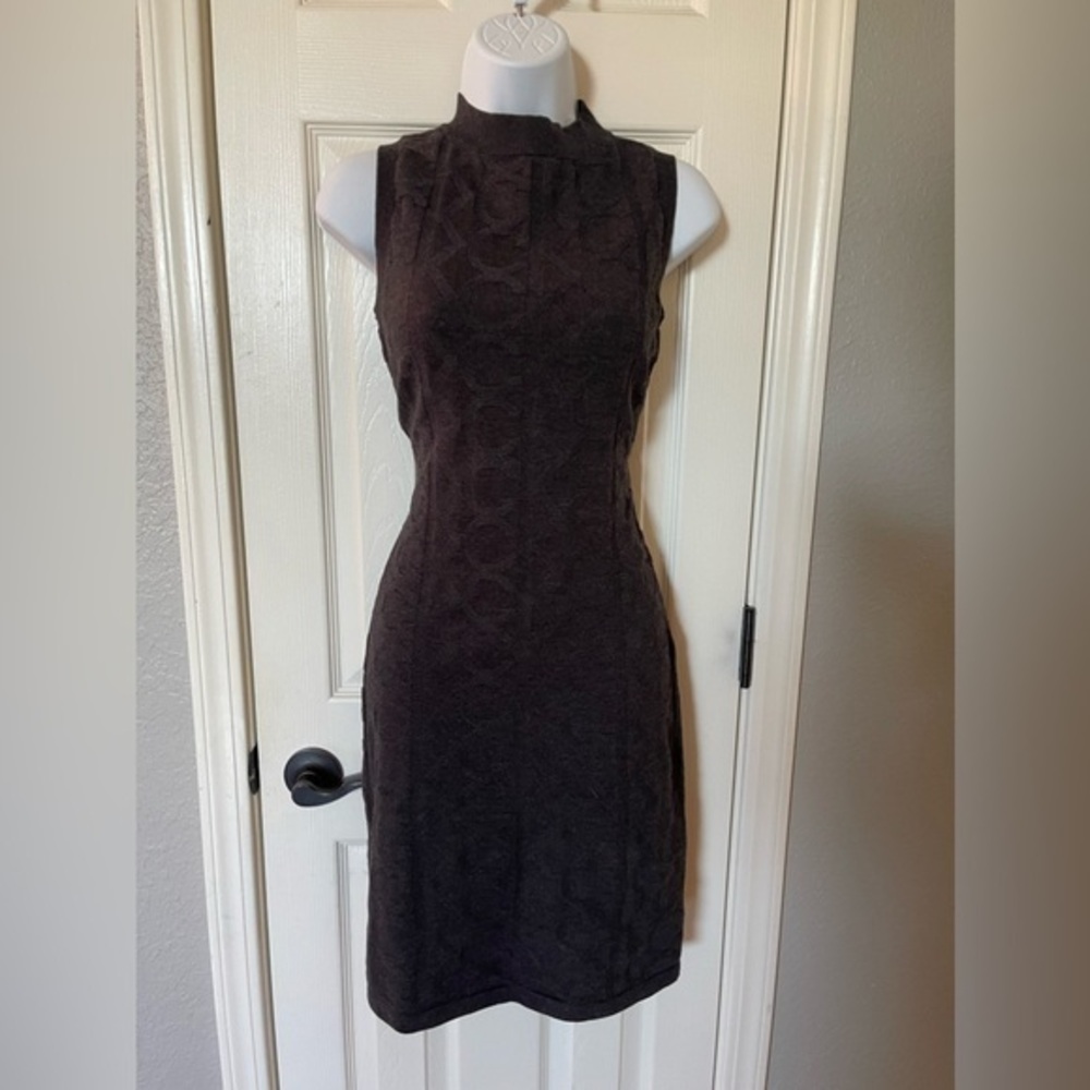 Calvin Klein Charcoal Gray Sleeveless Sweater Dress Size Small